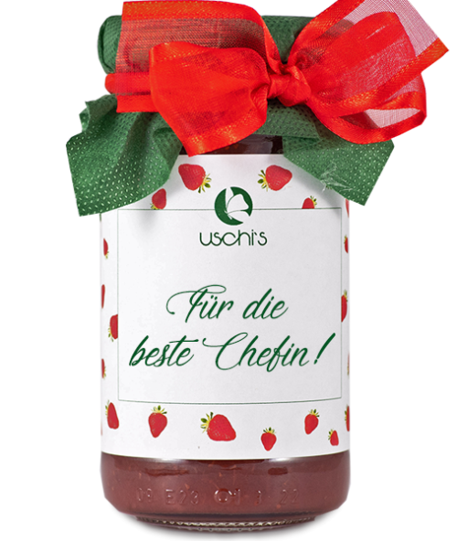 Geschenkmarmelade "Für die beste Chefin"